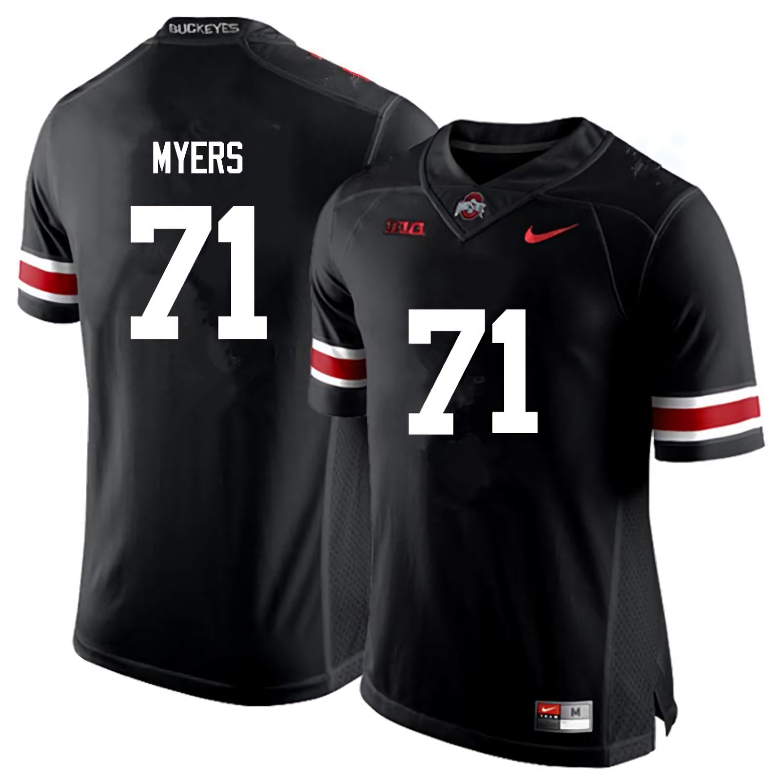Josh Myers Ohio State Buckeyes Men's NCAA #71 Nike Black College Stitched Football Jersey KVP3456CQ
